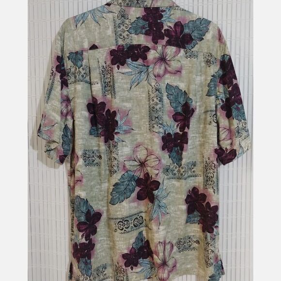 Caribbean joe Hawaiian Shirt for Men Size Medium Short Sleeve tropical shirt - Picture 3 of 10